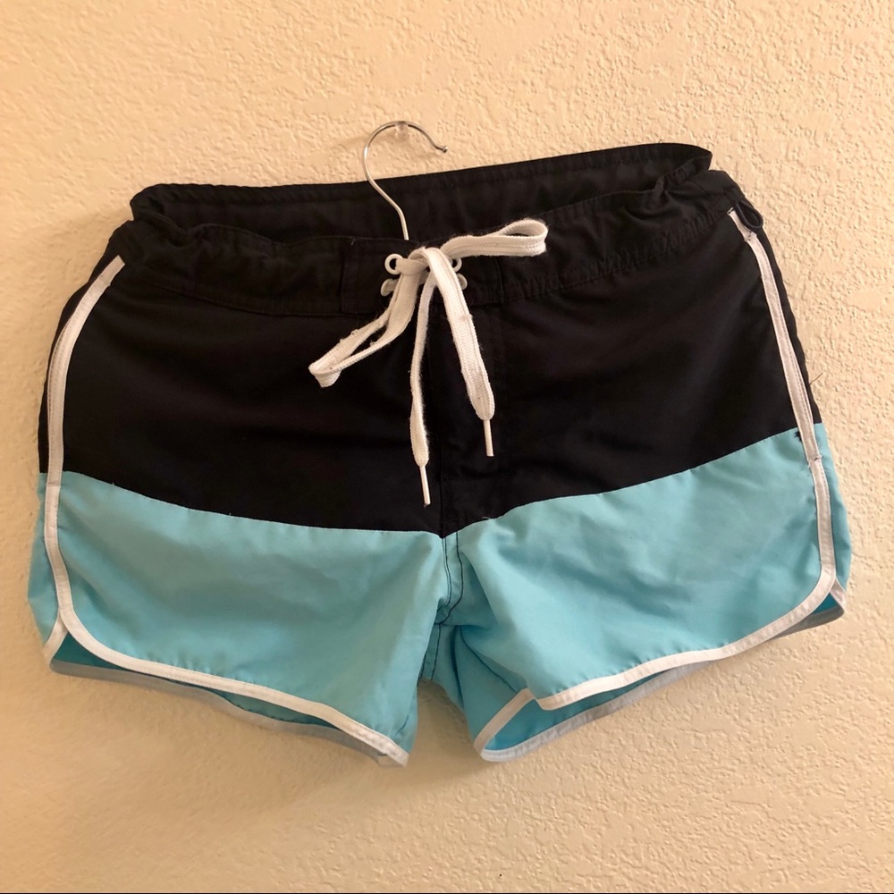 H&M XS Blue Two Tone Swim Trunk Shorts